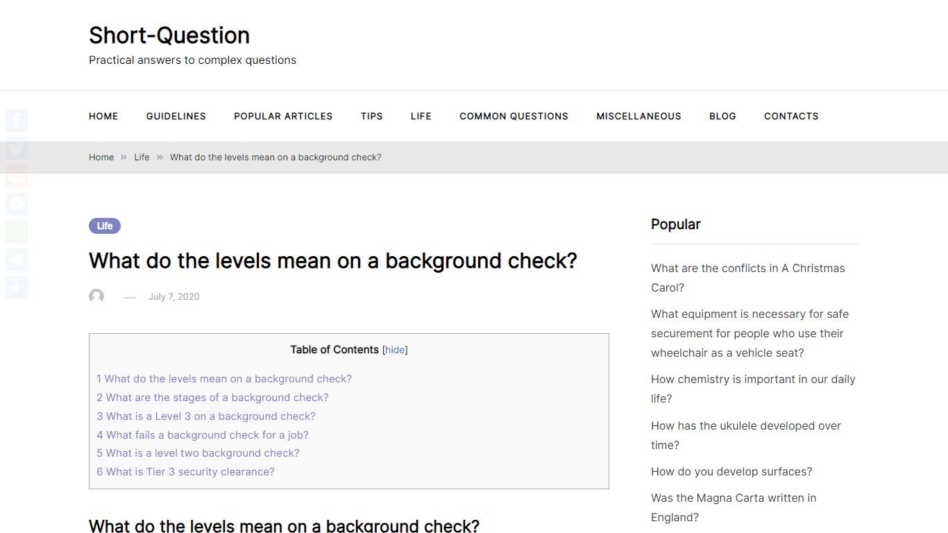 What do the levels mean on a background check? – Short-Question